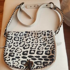 Italian Designer Leopard Print Women's Shoulder Bag